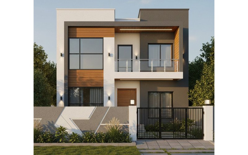 Modern 3D House Elevation Design